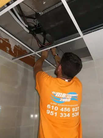 Montaje de la instalación en falso techo