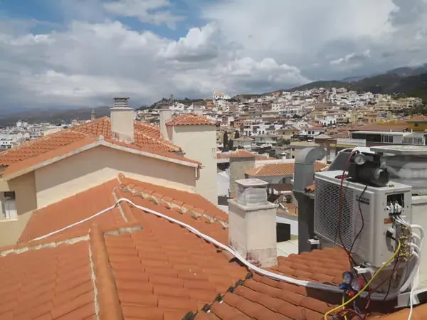 Instalación en cubierta sobre los tejados